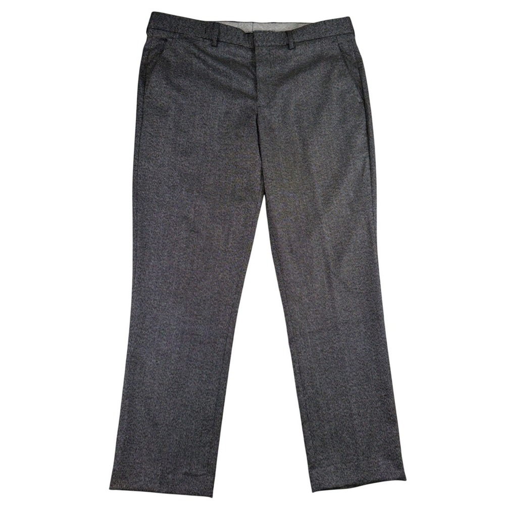 Express Photographer Mens Charcoal Gray Heather Slim Straight Dress Pants 34/30